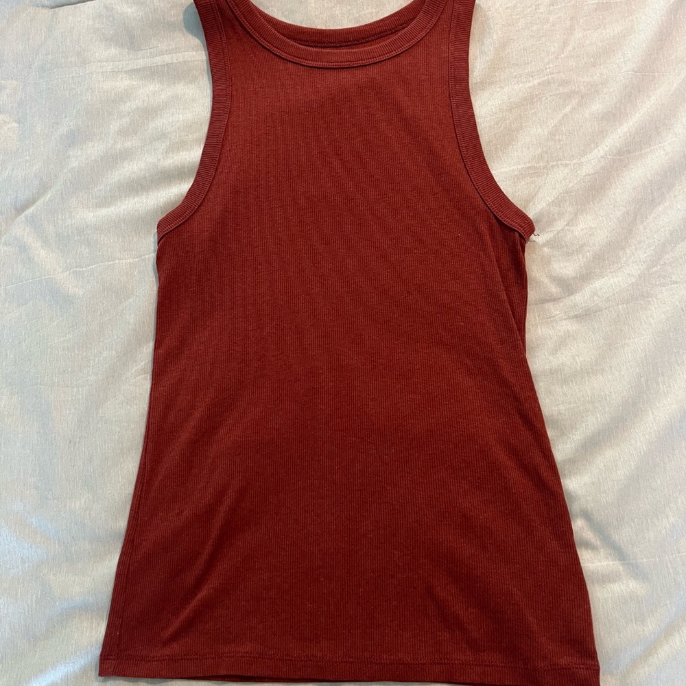 A New Day Burnt Orange Tank Top